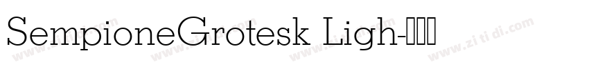 SempioneGrotesk Ligh字体转换